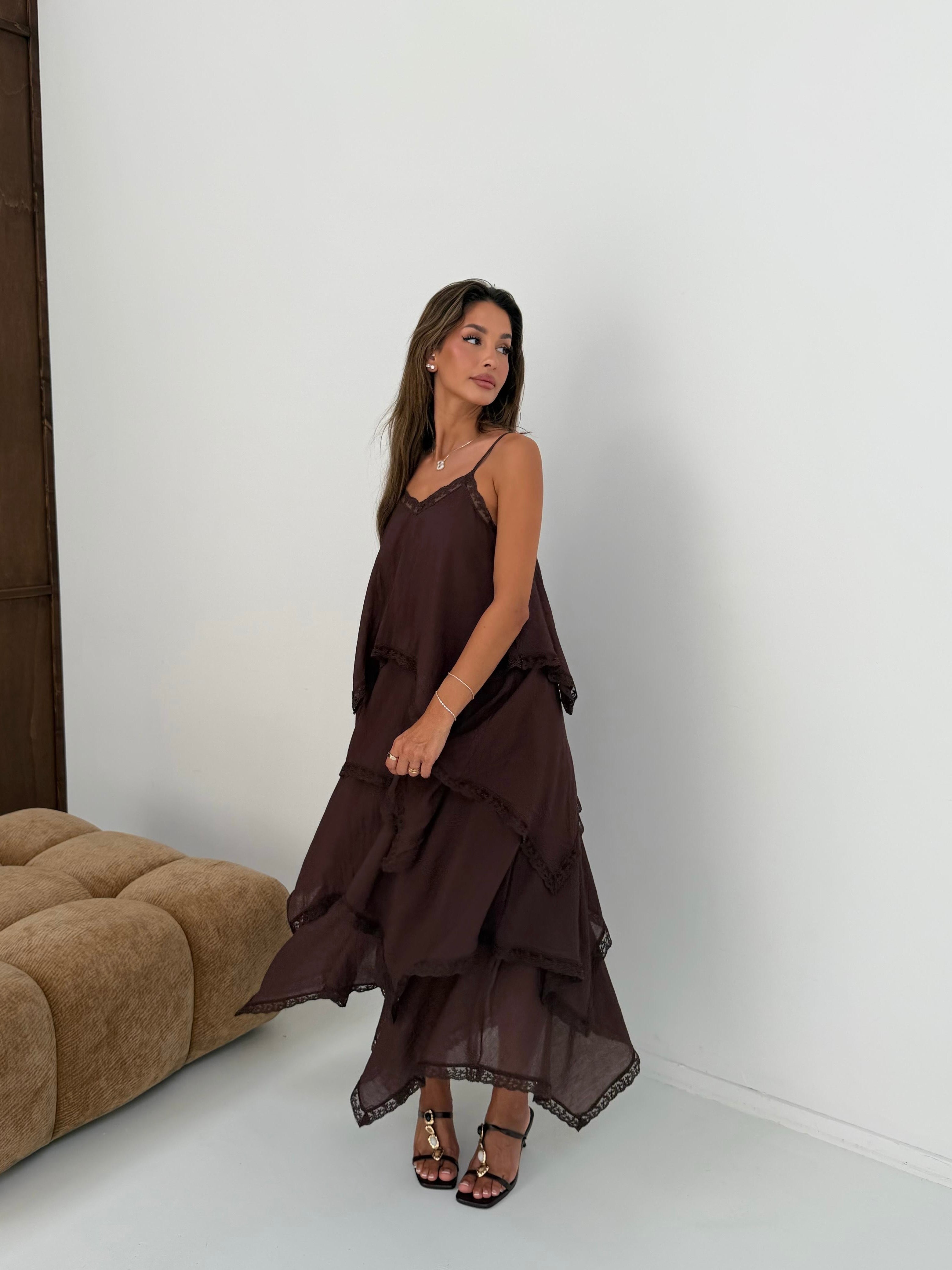Dress firfir brown