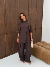 Blazer set brown
