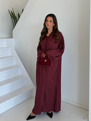 Premium abaya hooded | Bordo