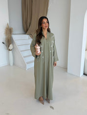 Premium flower pearl khaki