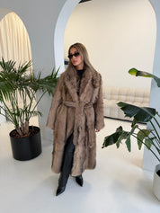 Faux fur coat Beige