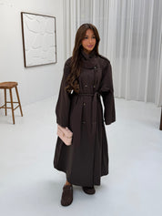 Trenchcoat long brown