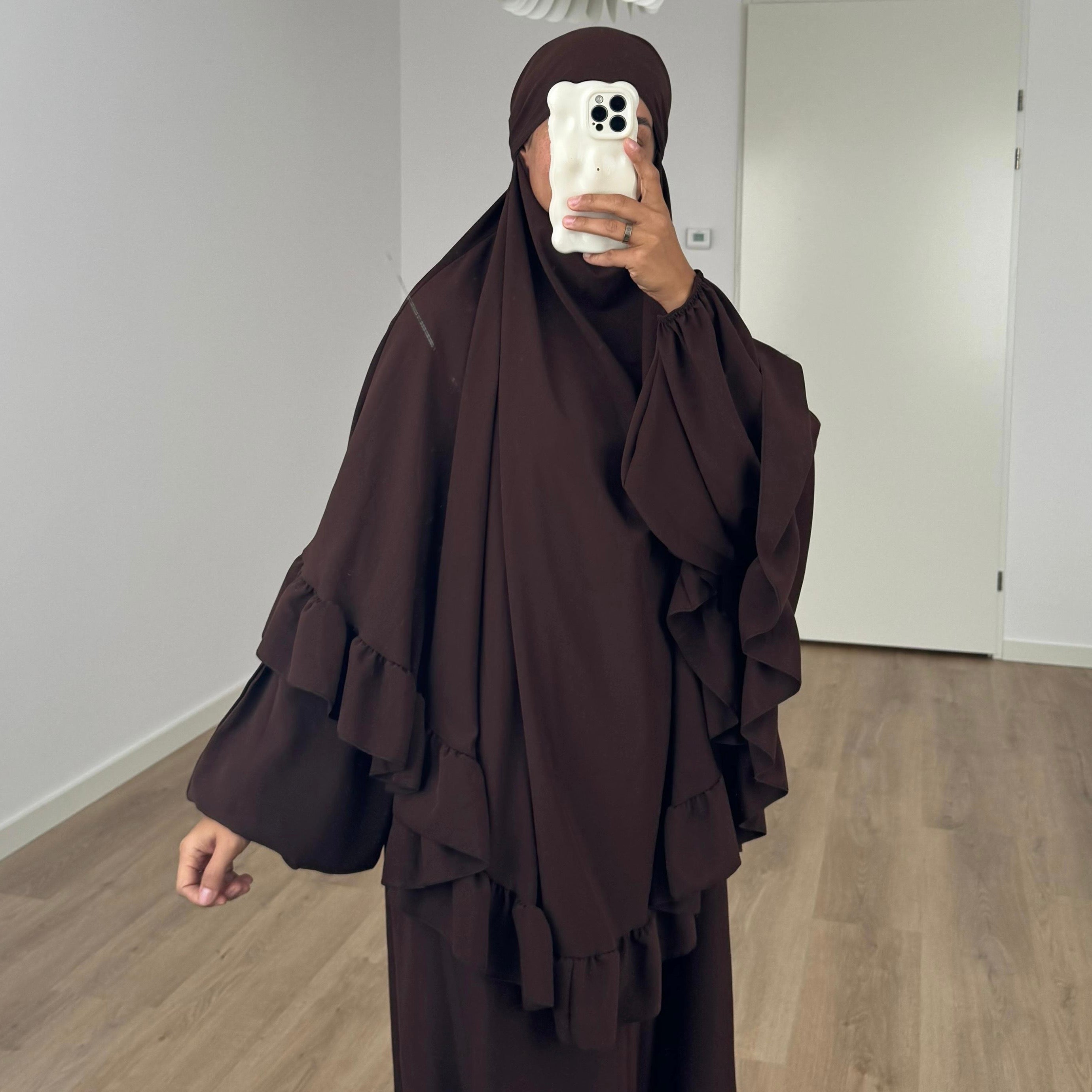 Khimar ruffle | Brown