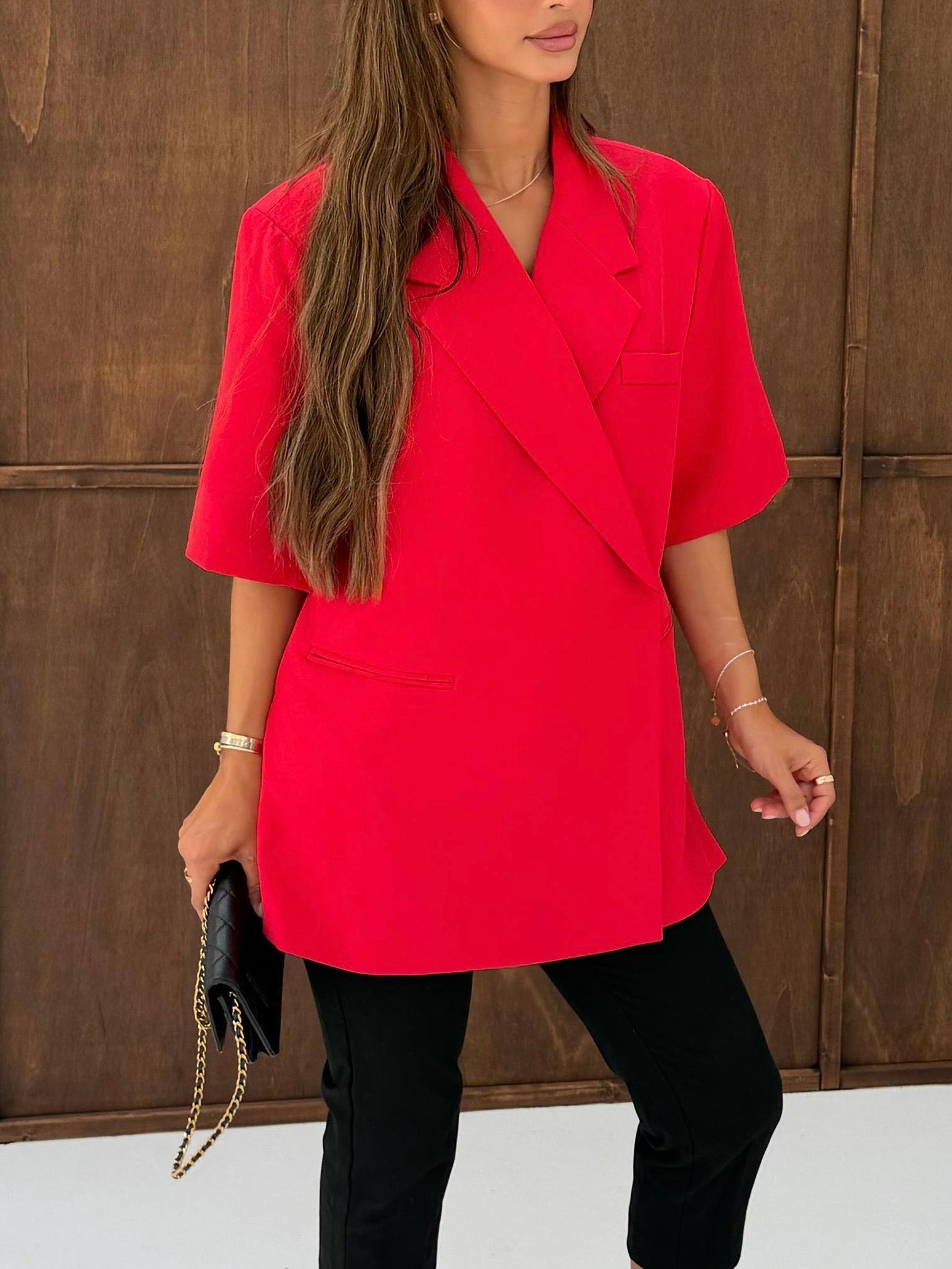 Chic short blazer | Red