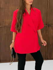Chic short blazer | Red