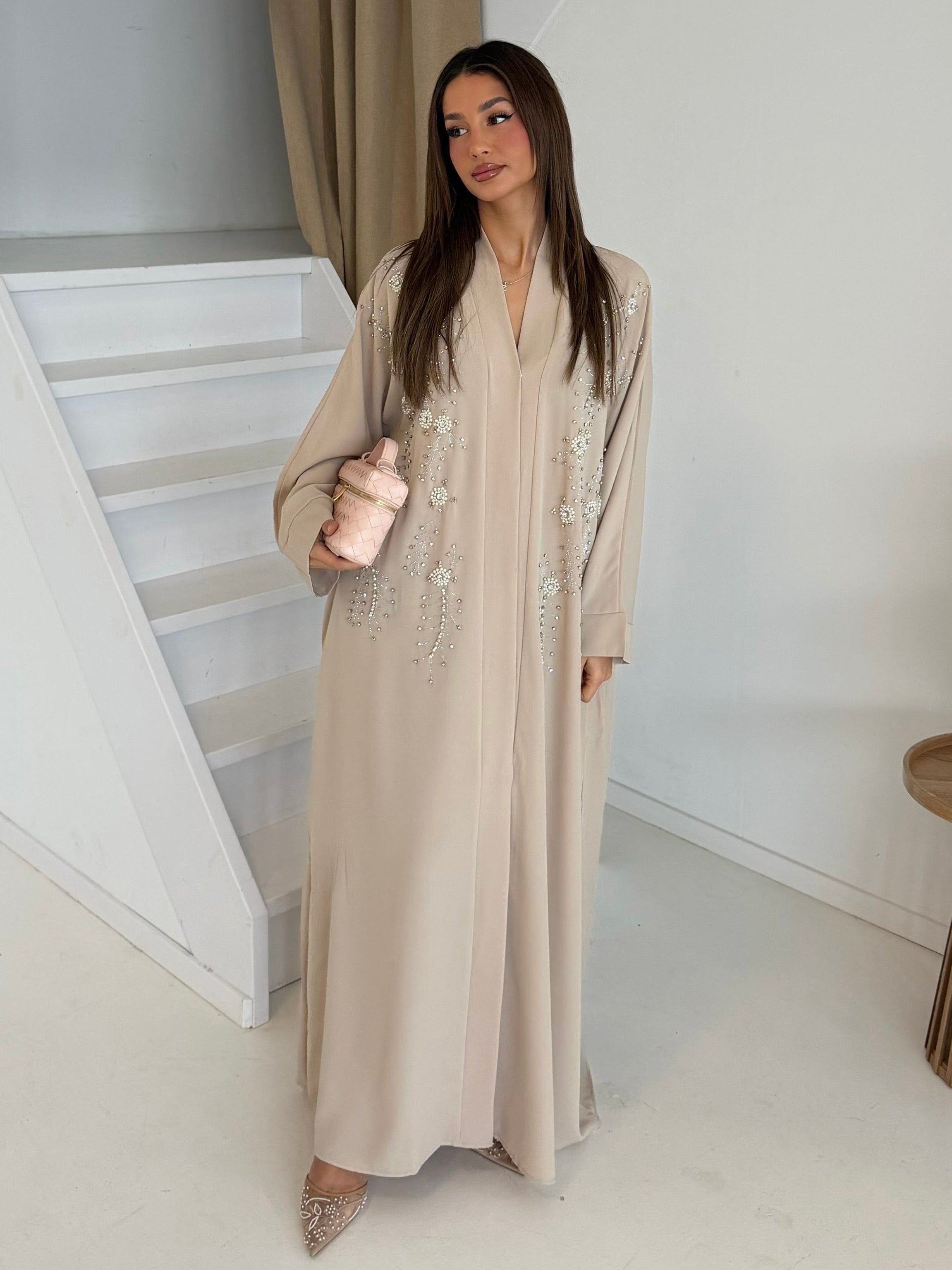 Premium flower abaya