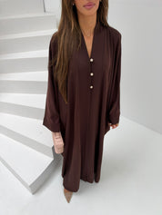 Luvia Abaya dress brown