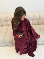 Abaya lace | Bordeaux