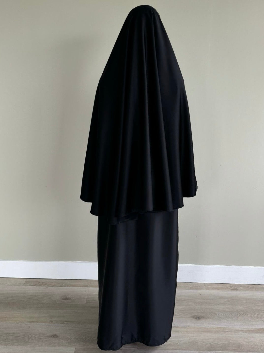 Satin Khimar | Black