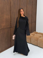 Dress with cape