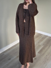 3-piece brown