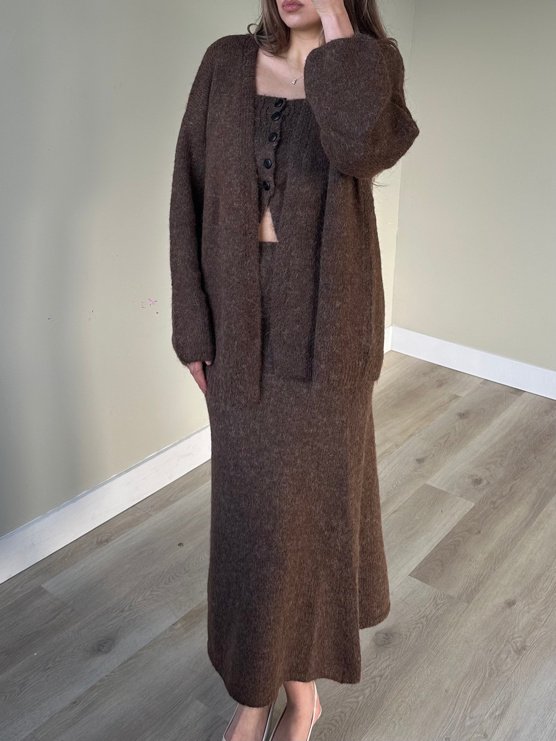 3-piece brown