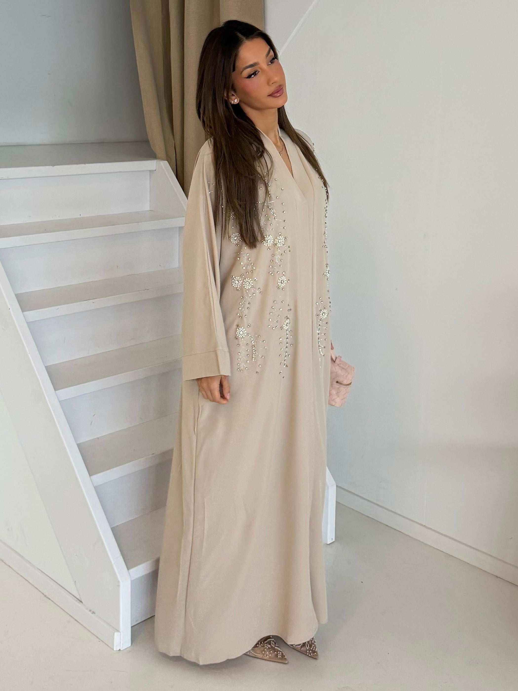 Premium flower abaya