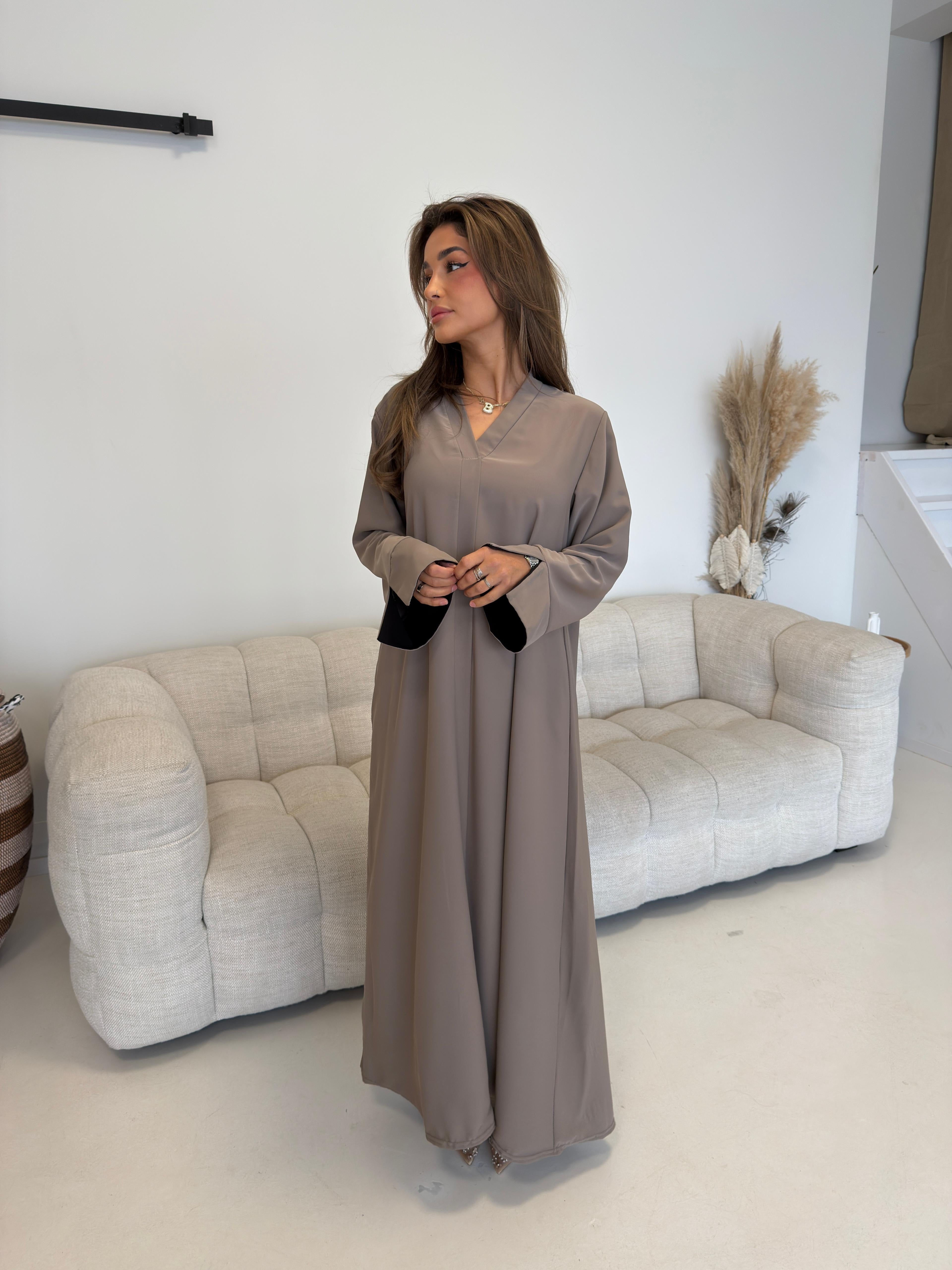 Abaya dress taupe