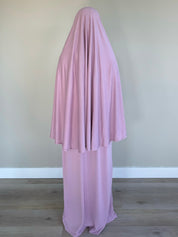 Soft 2 piece dress + khimar | Pink