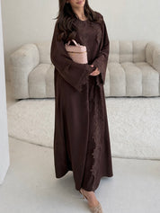 Abaya lace | Brown