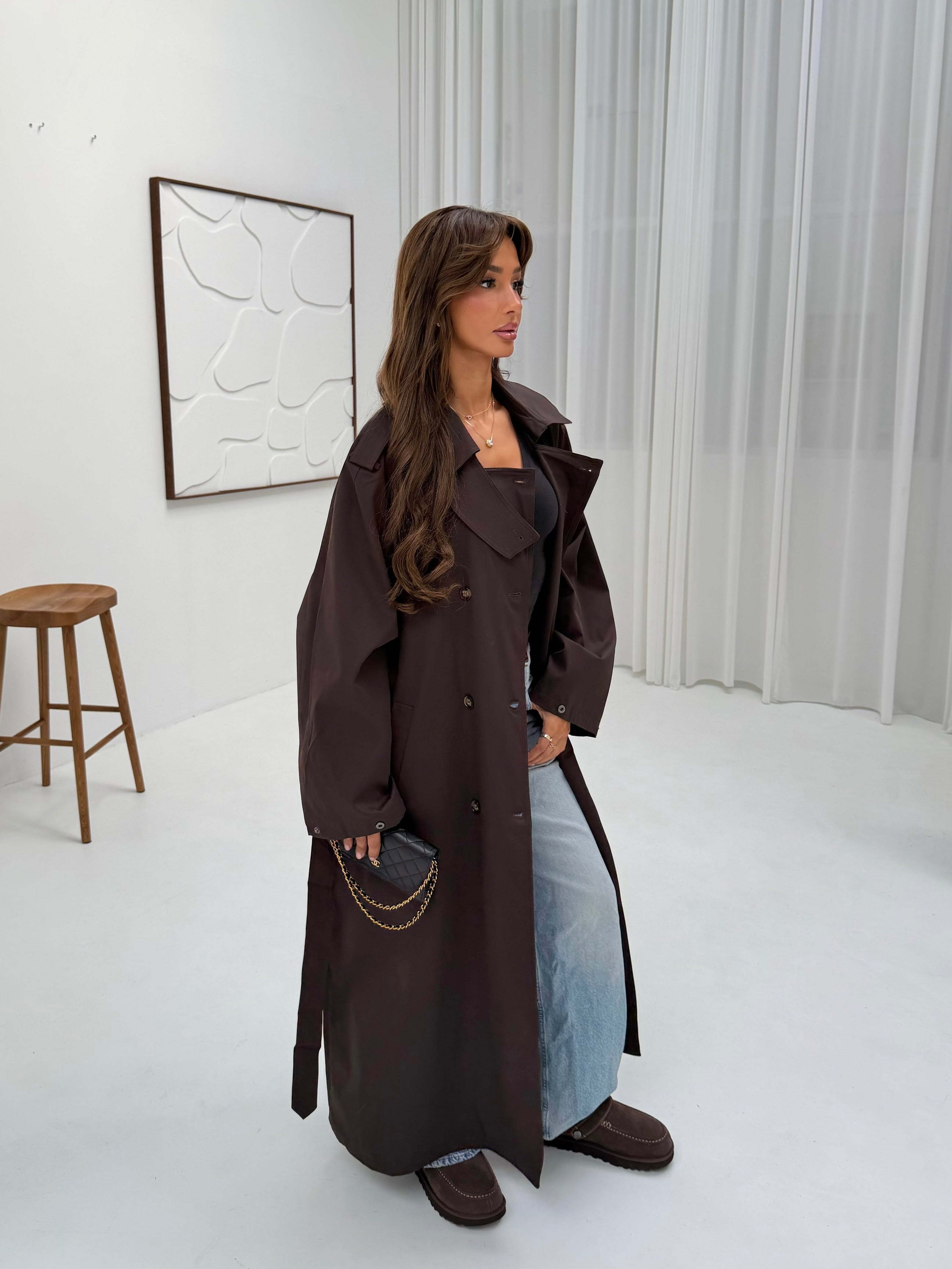 Trenchcoat long brown