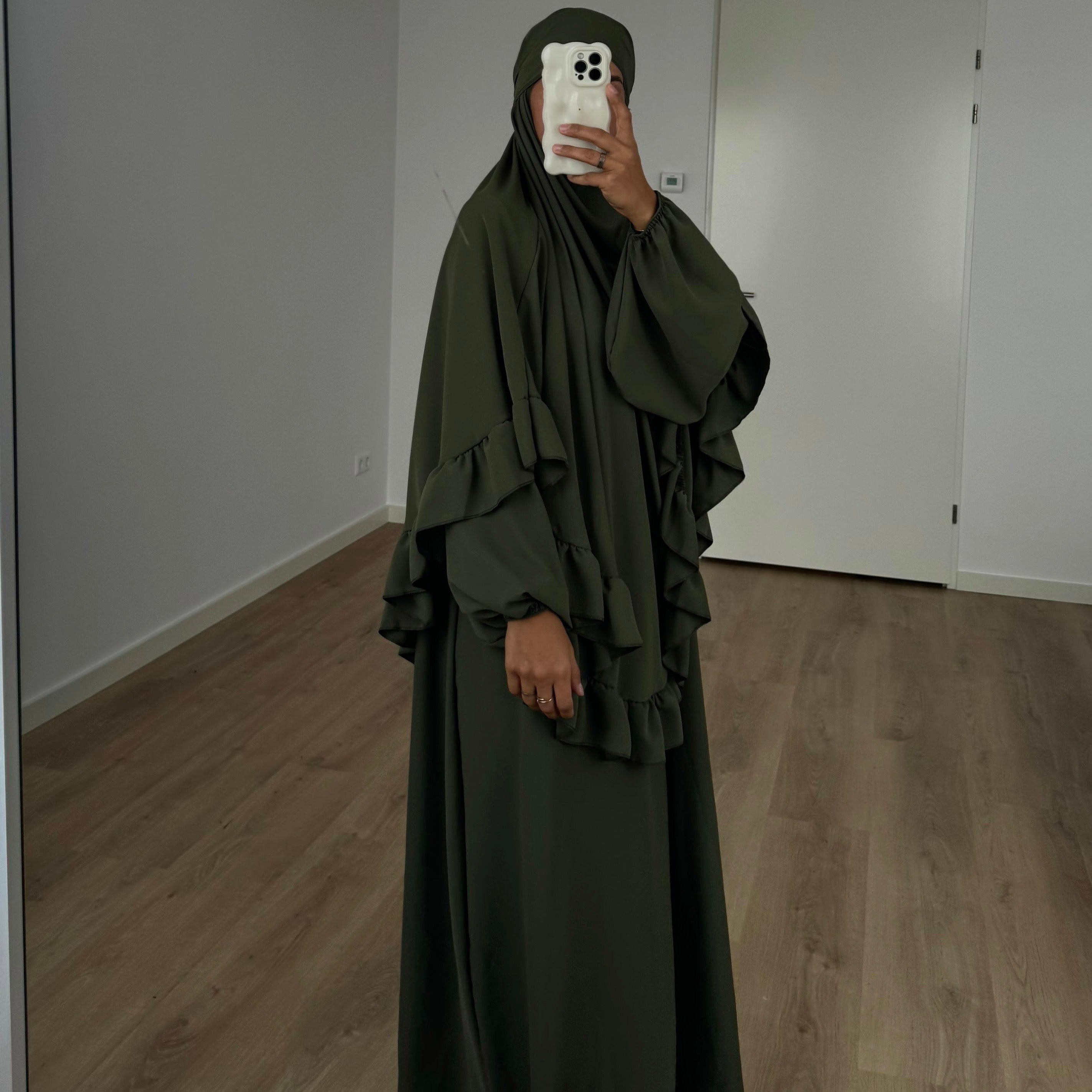 Khimar ruffle | Khaki