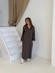 Polo dress | Brown