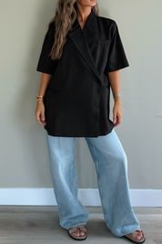 Short sleeve blazer black