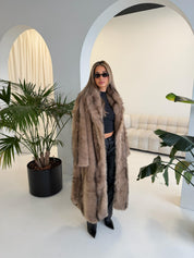 Faux fur coat Beige