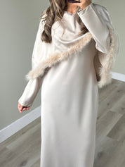 Satin feather dress