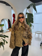 Faux fur coat