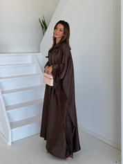 Premium lace kimono | Brown