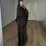 Khimar ruffle | Brown
