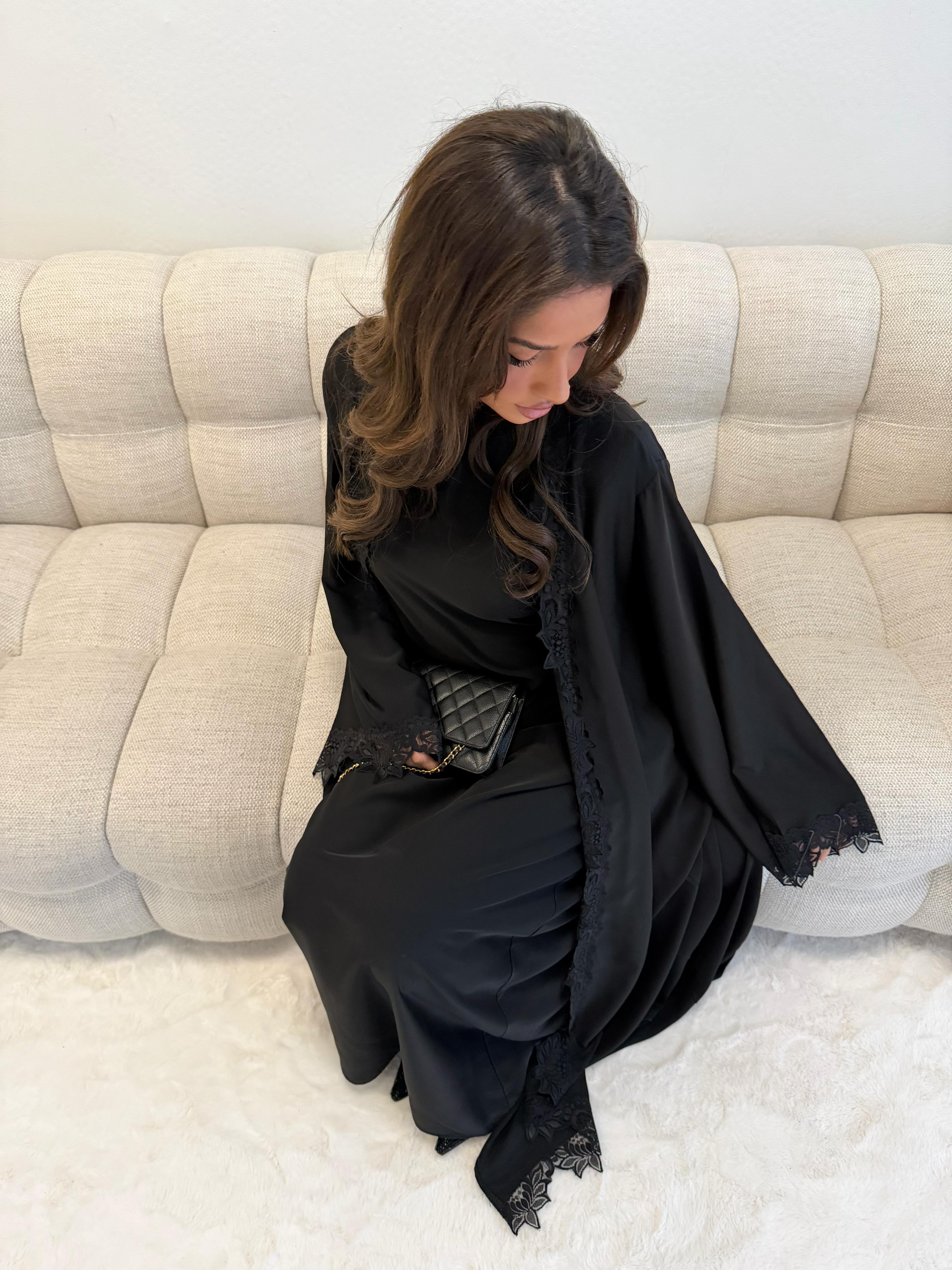 Abaya lace | Black