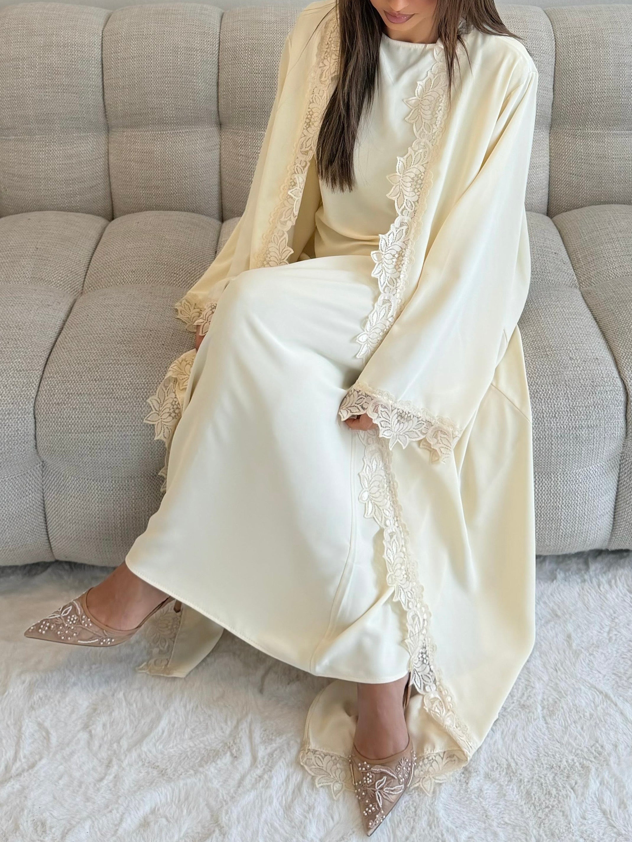 Abaya lace | Cream