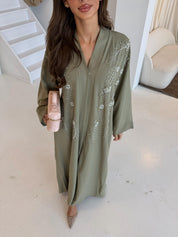 Premium flower pearl khaki