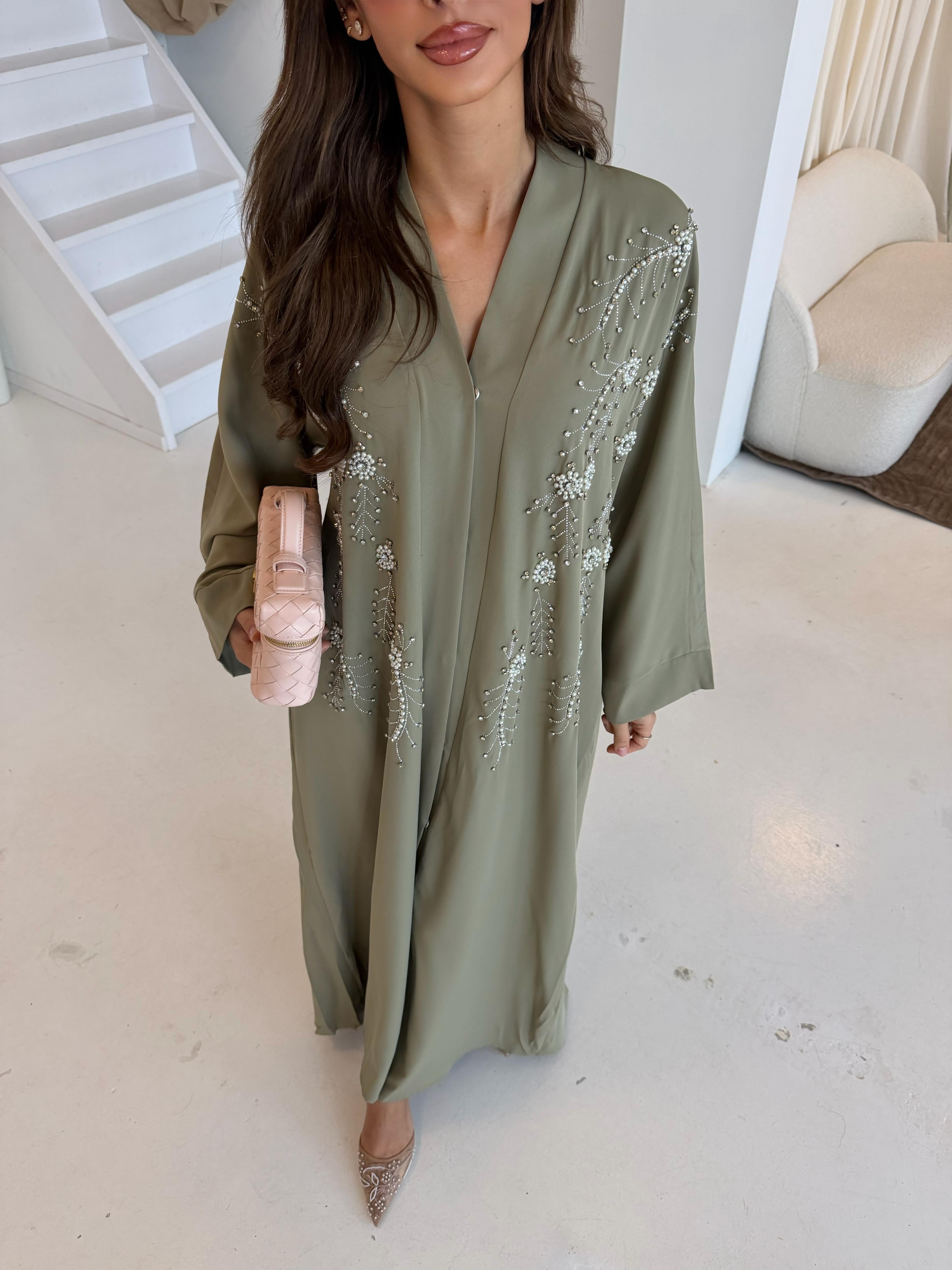 Premium flower pearl khaki