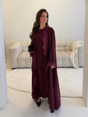 Abaya lace | Bordeaux