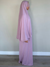 Soft 2 piece dress + khimar | Pink
