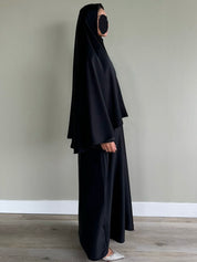 Satin Khimar | Black