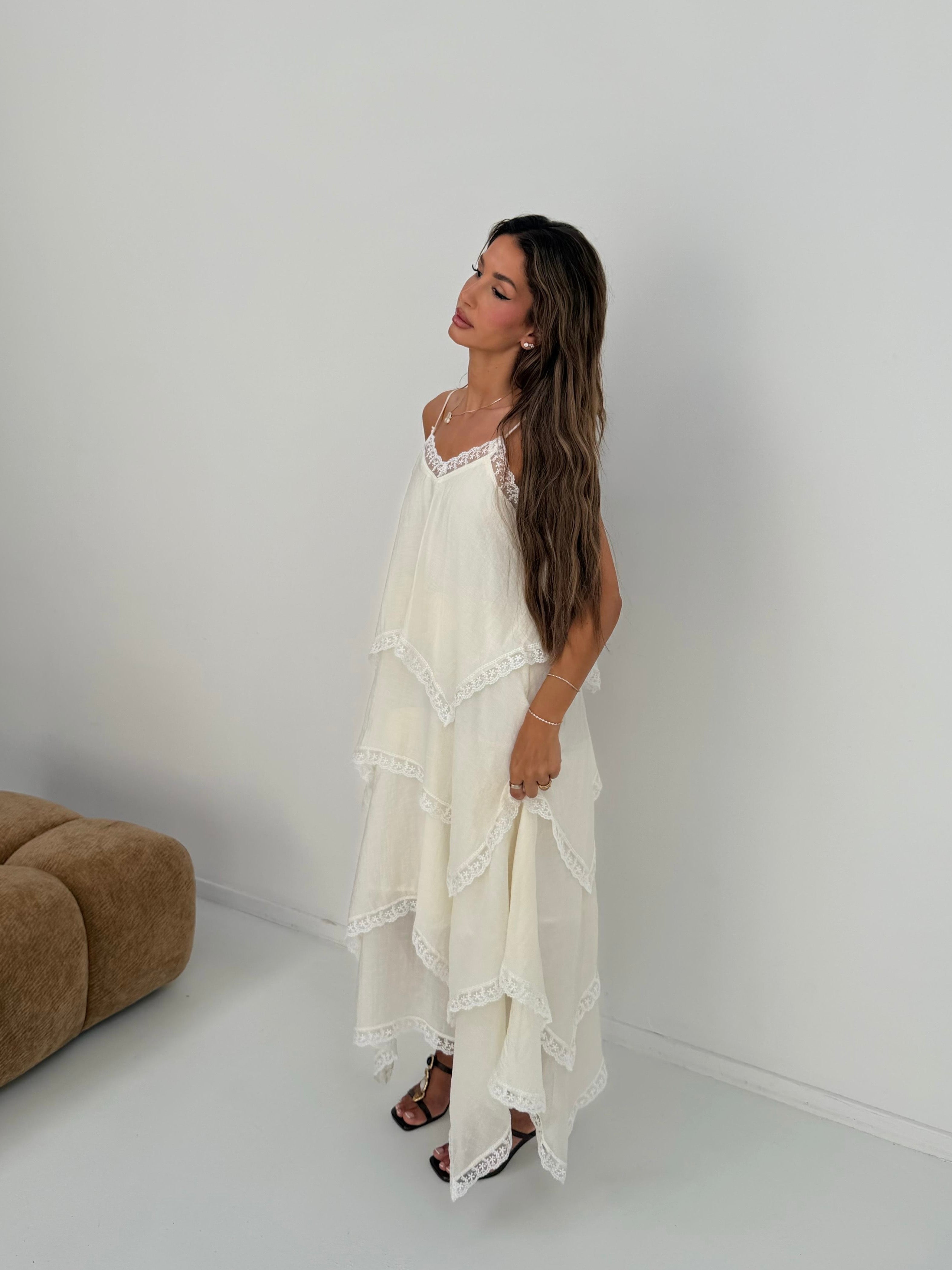 Dress firfir cream