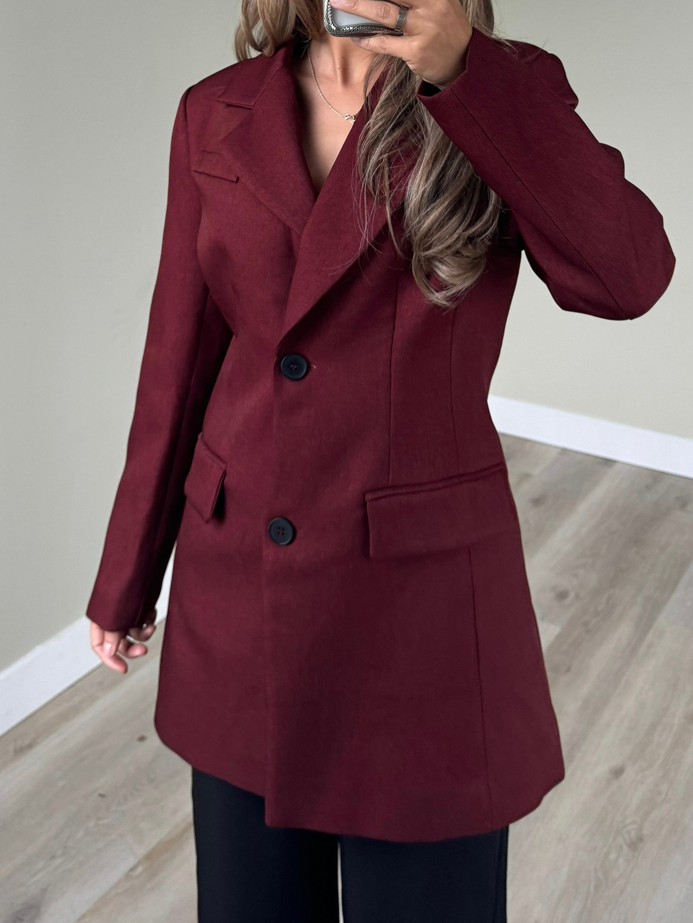 Double breasted fitted blazer