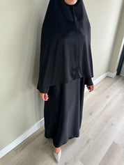 Satin Khimar | Black