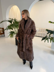 Faux fur coat Brown