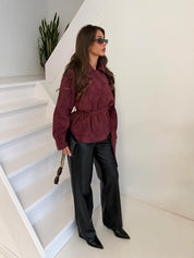 Suede Jacket | Bordeaux