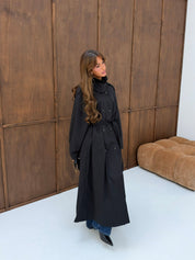 Trenchcoat black long