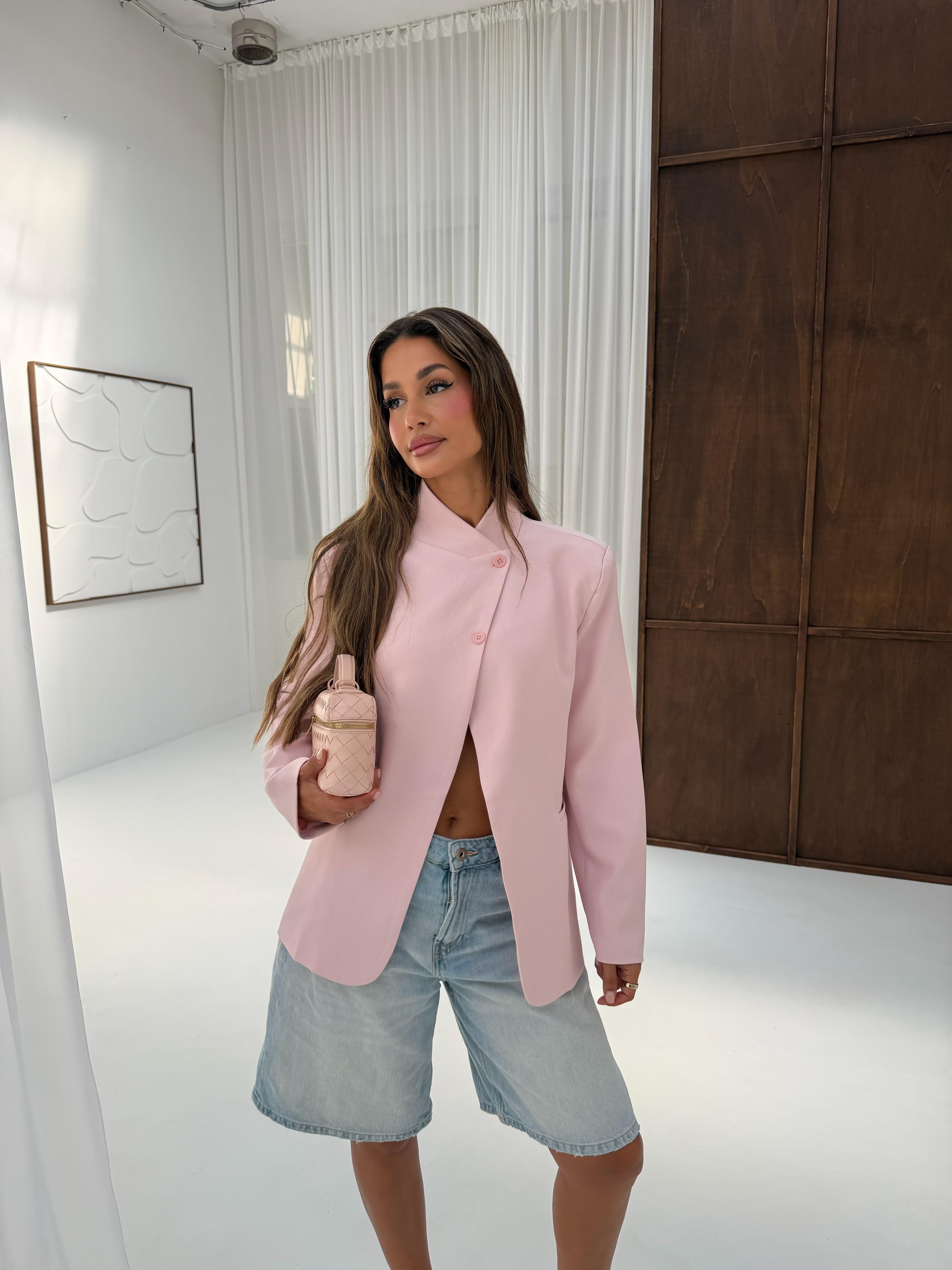 Blazer button pink
