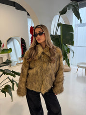 Faux fur coat