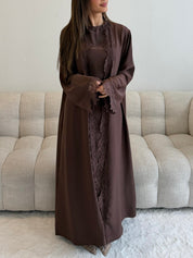 Abaya lace | Brown