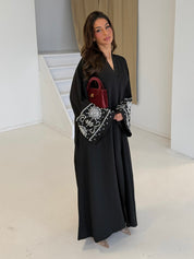 Premium diamond abaya | Black