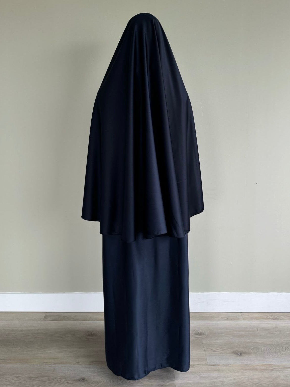 Satin Khimar | Navy