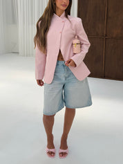 Blazer button pink