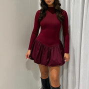Dress ballon bordo