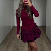 Dress ballon bordo